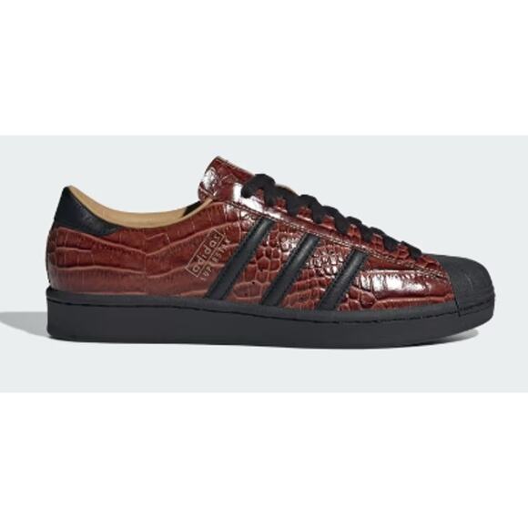NEW ADIDAS Superstar Vintage "Croc" Brown Women's US 6 - Picture 1 of 11